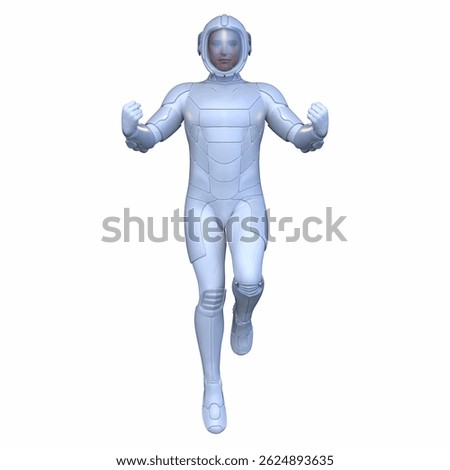 3D rendering of a cyber man