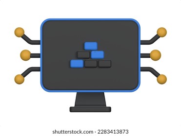 3D Rendering Cyber Security Icon, Computer Network Security, Computer Warning, Computer Password, Check Computer Network Security, Website Firewall.