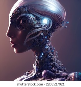 3d Rendering Cyborg Bionic Human Robotic Stock Illustration 2203527021 ...