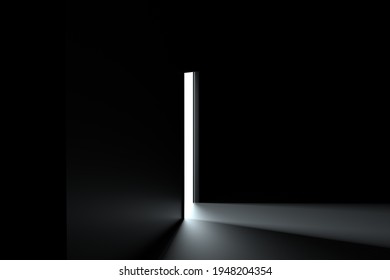 3D Rendering Dark And Light Door