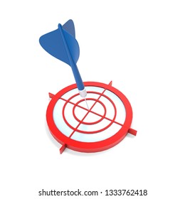 3D rendering Dart on target
