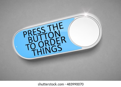 3d Rendering Of A Dash Button To Order Things In The Internet