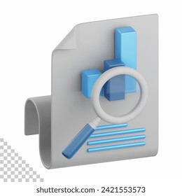 3d rendering data research isolated useful for business, analytics, web, money and finance design