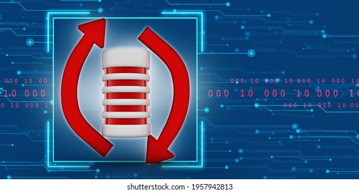 3d rendering Database storage data base
