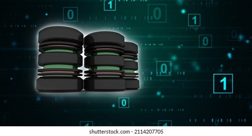 3d rendering Database storage data base