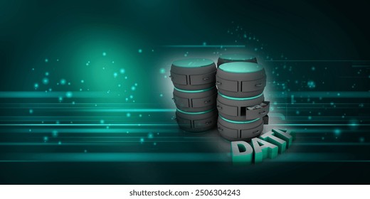 3d rendering Database storage data base