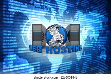 3d rendering Database storage network concept