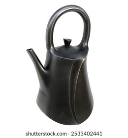 3d rendering of a decorative teapot. Decorative teapot on a light background. 3d rendering.