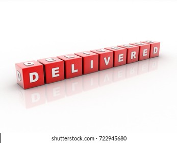 3d rendering delivered cube
