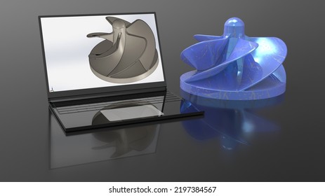 3D Rendering - Design A Hydro Turbine Concept