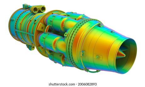3D rendering - detailed rocket finite element analysis