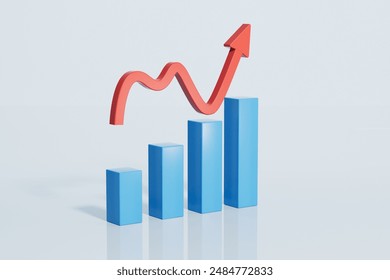 3d rendering  development arrows picture