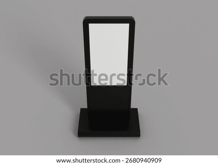 3D Rendering Digital LCD Display Mockup