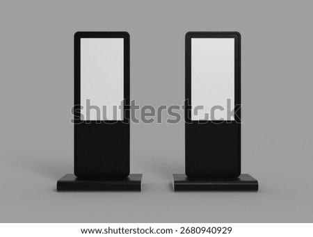 3D Rendering Digital LCD Display Mockup for Advertising