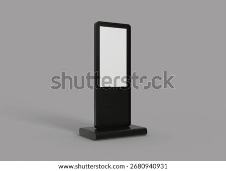 3D Rendering Digital LCD Display Mockup for Advertising