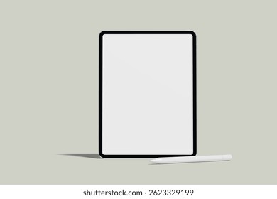 3d rendering digital tablet blank mockup