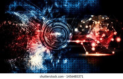 3d Rendering Digital Technology Background Stock Illustration