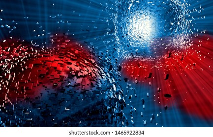 3D rendering of digital technology concept ready for banner background