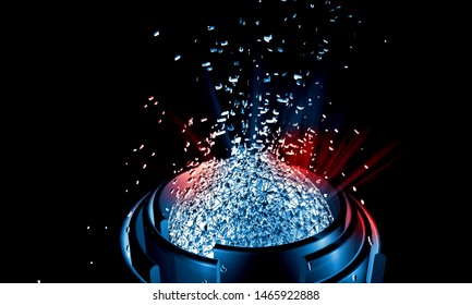 3D rendering of digital technology concept ready for banner background