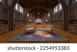3D rendering of the dining room