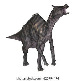 3d Rendering Dinosaur Saurolophus Isolated On 스톡 일러스트 623994494 ...