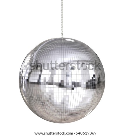 3 D Rendering Disco Ball Hanging Isolated Stockillustration