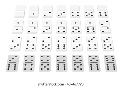 Dominoes Domino Tiles White Vector Isolated Stock Vector (Royalty Free ...