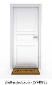 3d Rendering Of A Door With A 