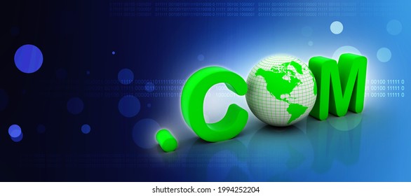 3d rendering dot com concept
