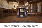 3D rendering of the drawing room