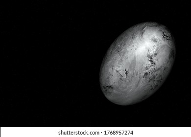 3D Rendering Of The Dwarf Planet Haumea.