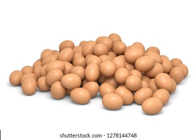 3d rendering egg on white background