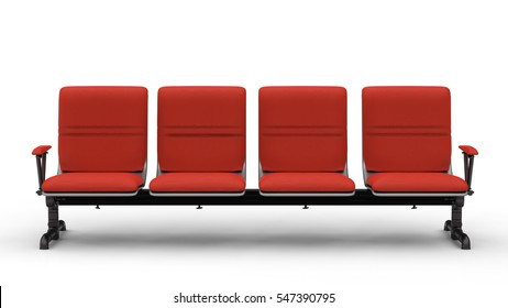 3d Rendering Empty Airport Seats