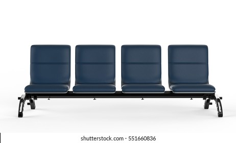 3d Rendering Empty Airport Seats