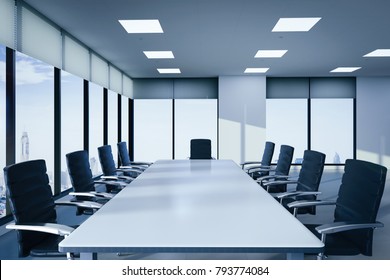 Meeting Room Highrise Building View Skyline Stock Illustration ...