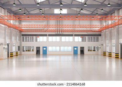 3d Rendering Empty Factory Interior Or Storehouse