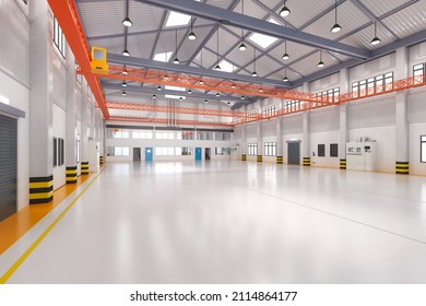 3d Rendering Empty Factory Interior Or Storehouse