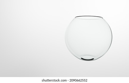 3D Rendering of a empty glass Fish tank isolated on white background, can be used as background, photo manipulation. illustration