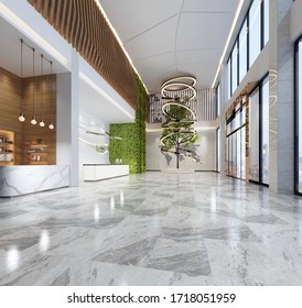 3d Rendering Empty Lobby Interior