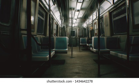 3D rendering empty metro interior