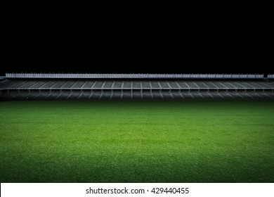 3d rendering empty stadium with football field