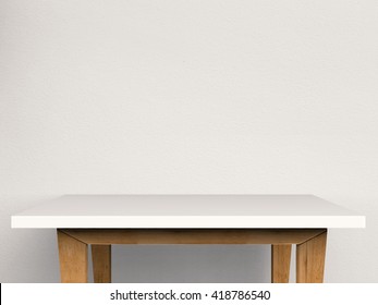 3d Rendering Empty Table Side View