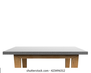 3d Rendering Empty Table Side View