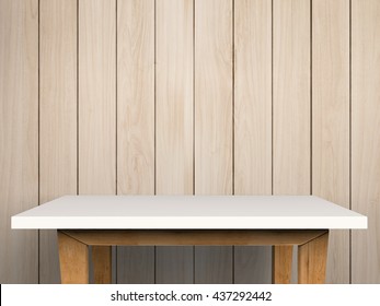 3d Rendering Empty Table Side View