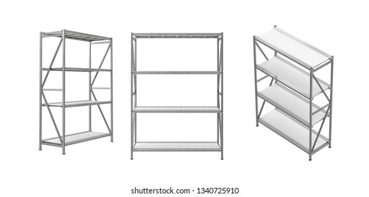 3d Rendering Empty Warehouse Rack Isolated Stock Illustration ...