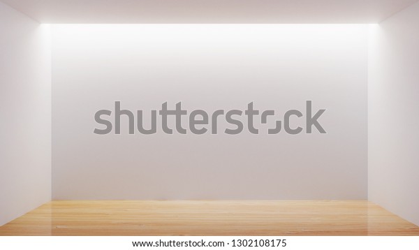 3d Rendering Empty White Room Ceiling Stock Illustration 1302108175