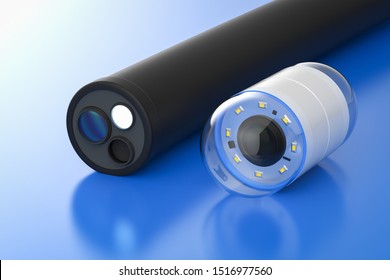 3d Rendering Endoscope And Capsule Endoscopy