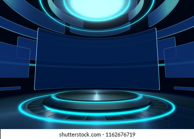 3d Rendering Of Event Stage Show,Set Design,Podium