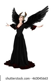 3D Rendering Of An Evil Queen Isolated On White Background