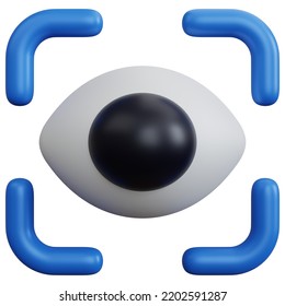 3d Rendering Eye Scanner Isolated